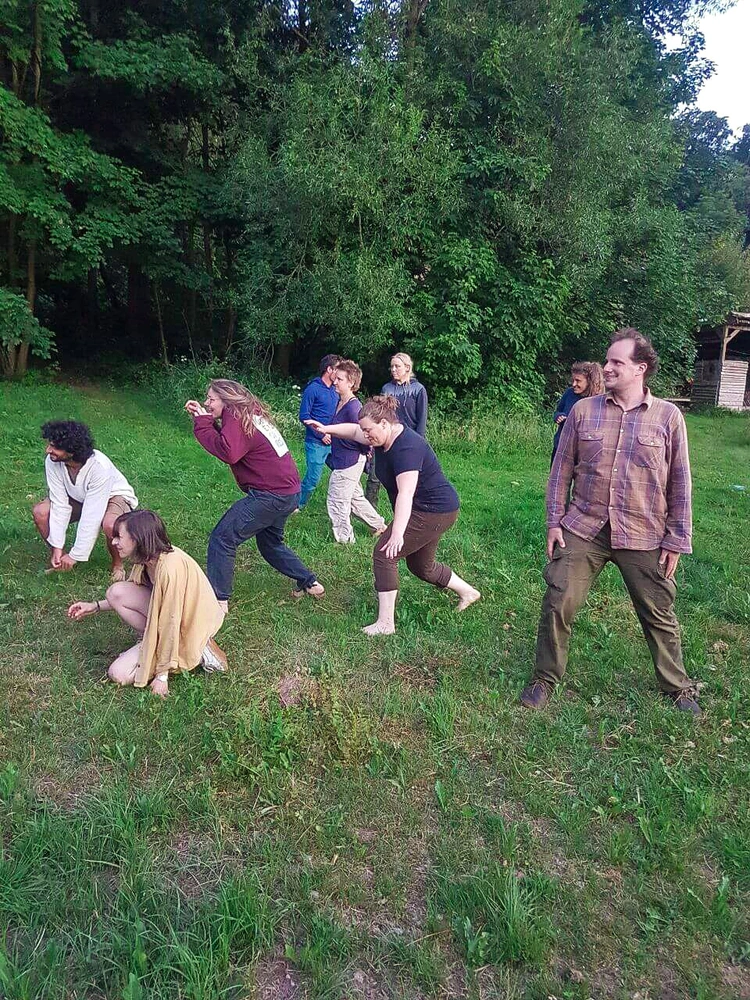 Teilnehmer beim Wahrnehmungsspiel